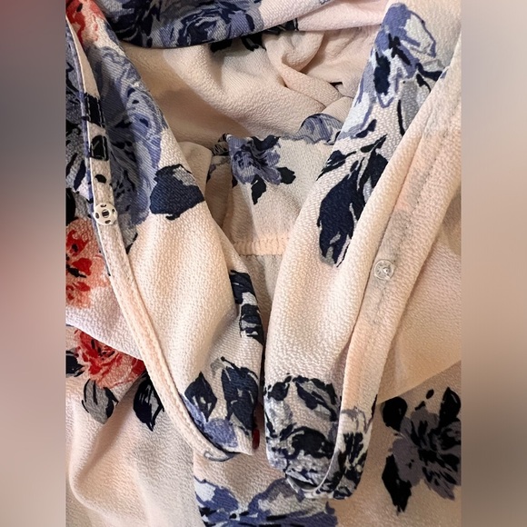 Candie’s Floral Faux Wrap Maxi Romper Dress – Size L - Picture 5 of 6